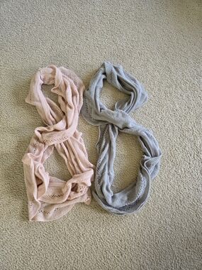 Knit Infinity Scarves - Set Of 2